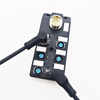 Boîte de distribution de connecteur M12 5 broches électriques 6 ports avec indication LED Boîte de jonction M12