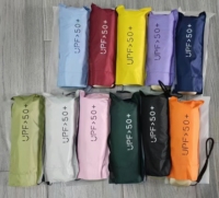 Parapluie portable personnalisé avec logo, mini parapluie 5 plis, petit parapluie plat avec poignée, imperméable, anti-UV, petit parapluie pour sac à main, mini parapluie pour la pluie