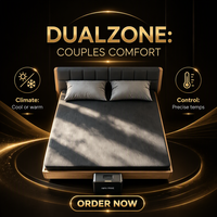 Matelas chauffant et rafraîchissant intelligent à double zone, auto-régulant, pour couples