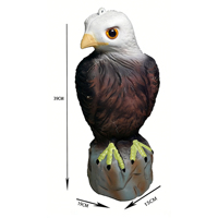 Señuelo de águila calva realista personalizado con base de roca y anillo para colgar, ligero, para exteriores, disuasor de caza y accesorio ahuyentador.