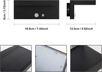 Lampes solaires led modernes en aluminium moulé sous pression ip54 en forme de L pour jardin extérieur lampes murales avec capteur de mouvement