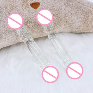 Nuevo consolador de dragón de dos cabezas transparente, vibrador de masturbación femenina real y de cristal, autodefensa para homosexuales - Product Image 2