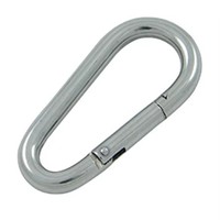 Mousqueton ovale en acier inoxydable robuste pour usage industriel avec finition naturelle - Marque DECOR
