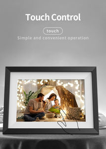 Bingkai Foto Digital AMABOO WIFI 10 Inci Layar Sentuh IPS Sensor Gerak dengan Jam, Mendukung MP4, Kayu Solid - Product Image 3