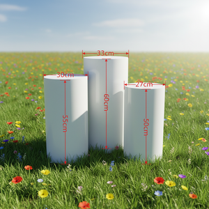 Perlengkapan Dekorasi Pesta Pernikahan, Stand Display Silinder, Stand Lengkung Kue, Stand <span class=keywords><strong>Backdrop</strong></span>, Pilar Pedestal, Luar Ruangan, Nostalgia, Buatan - Product Image 2