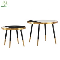 Ensemble table basse en marbre moderne et minimaliste de luxe Table centrale convertible Meubles de maison pour le salon