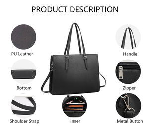 3297 directo de fábrica personalizado de las mujeres de cuero vegano bolsos de mano de gran capacidad de Apple <span class=keywords><strong>Cactus</strong></span> bolso de compras de cuero - Product Image 2