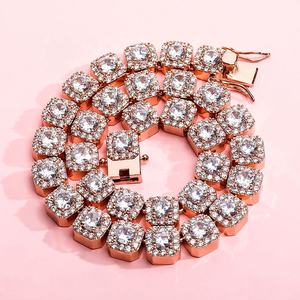 Collier de tennis <span class=keywords><strong>solitaire</strong></span> de grande taille de 14 "15", collier ras du cou de 10mm, bijoux de mode hip hop, cadeau pour femmes, nouveau - Product Image 6