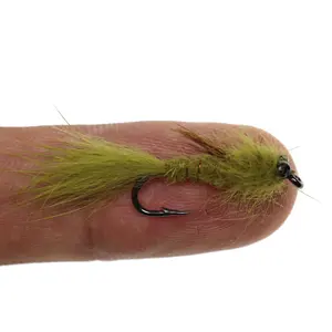 Wholesale Olive #10 Chain Head Vivid Dragon Fly Nymph Streamer Lure Trout Fly Fishing Tackle Bait Fishing Flies