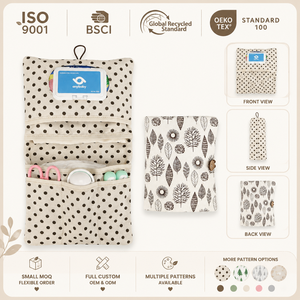 <span class=keywords><strong>Sac</strong></span> à <span class=keywords><strong>langer</strong></span> pour bébé avec compartiments zippés, design pliable et tissu imprimé personnalisé pour les voyages en famille - Product Image 1