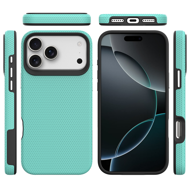 Slim Triangle Textured Case for iPhone 17 16 15 14 12 11 Pro Max 12 Mini Anti-Slip Camera Protection Independent Button TPU PC