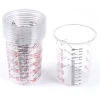 Gobelets de mélange de peinture jetables en PE calibrés de 600 ml pour époxy automobile, certifiés ISO9001
