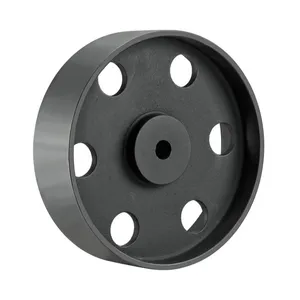 Black Professional Custom Wheel Hub flat belt drive pulley flat belt pulley 12mm bore pulley for flat belt