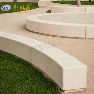 Nuevos Bancos de Patio para Exteriores, Resistentes al Agua, Duraderos, Personalizables, en Color Blanco y Gris, Fabricados con Materiales de Construcción de Piedra GRC - Product Image 3