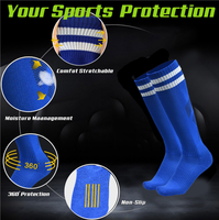 Gros Polyester Sport Respirant Compression Coloré Longue Anti Slip Hommes Chaussettes De Football