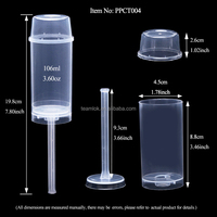 PPCT004 Conteneur à gâteau Push Pop 106ml/3.6oz Crème glacée en plastique de forme ronde Push up Pop Shooter