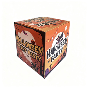 Halloween <b>Balloon</b> Box with Orange Horror Theme-Printed Paper Party Scene <b>Decoration</b> and Setup Props - Product Image 6