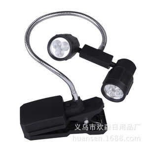 Lampe de camping LED noire à double tête, col flexible, rotation à 360 degrés, pour utilisation en tente extérieure - Product Image 3