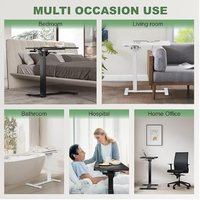 Bureau mobile en métal réglable à 90 ° inclinable pour ordinateur portable pour meubles de maison et table d'appoint pour le travail debout ou les loisirs