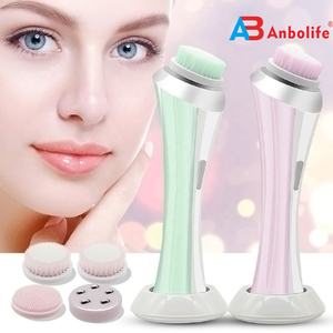 <span class=keywords><strong>ANBOLIFE</strong></span> Cepillo Eléctrico de Limpieza Facial Recargable 4 en 1 Cabezales de Cepillo, 2 Velocidades Impermeable, Carga USB - Product Image 4