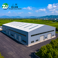 Nave Industrial Prefabricada en China con Estructura de Acero, Viga de Acero en Forma de H, Superficie Galvanizada, Certificación ISO9001