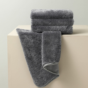 Serviette de séchage pour voiture en microfibre à boucles torsadées, ultra absorbante, pour le lavage des vitres et du pare-brise - Product Image 1