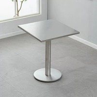 Tables de restaurant modernes en métal et cuir, mobilier de salle à manger, ensemble table et chaises, table à café