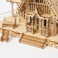 Puzzle 3D en bois de production en masse, style Cottage Européen, commande en gros pour loisirs créatifs et décoration intérieure