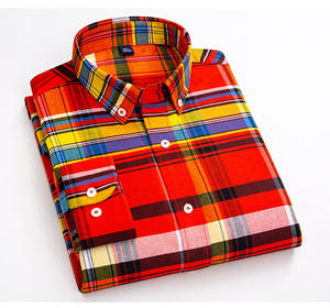 <span class=keywords><strong>Camicia</strong></span> Casual da <span class=keywords><strong>Uomo</strong></span> <span class=keywords><strong>a</strong></span> Maniche Lunghe in Cotone Oxford Antipiega Tinta in Filo Antisbiadimento <span class=keywords><strong>a</strong></span> <span class=keywords><strong>Quadri</strong></span> - Product Image 6