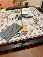 Supports pour tuiles de mahjong en acrylique avec bord festonné, motif marbré perlé