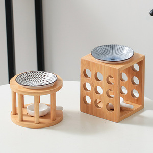 Support <span class=keywords><strong>de</strong></span> bougie en bambou pour aromathérapie, qualité export, pour huiles essentielles et encens, modèle floral, pour l'exportation - Product Image 2