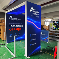 Stand d'exposition modulaire TIANLANG Dynamics Payments avec mur d'arrière-plan, boîte à lumière LED portable et tissu SEG pour salon Fintech
