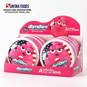 Comprimé <span class=keywords><strong>Domdom</strong></span> aromatisé aux fruits de la passion bonbons dans une boîte ronde en PP menthes sans sucre - Product Image 2