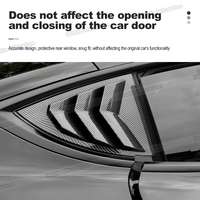 Pour Audi A3 Q5 berline hayon, décoration de fenêtre triangulaire arrière modifiée, coque de protection latérale, fibre de carbone noire