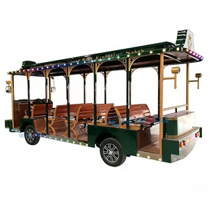 Train de parc d'attractions, train touristique électrique, train sans rails pour fête foraine, bus de tourisme moderne avec 14 places à vendre - Product Image 2
