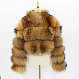 QIUCHEN-abrigo de piel de zorro para mujer, abrigo de piel de zorro auténtica Natural de alta calidad, color blanco de invierno, QC19096