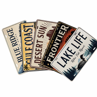 Vente en gros de panneaux décoratifs vintage rétro en fer blanc, panneaux muraux fantaisie pour bar, plaques de voiture en fer blanc ou en aluminium, plaques d'immatriculation personnalisées