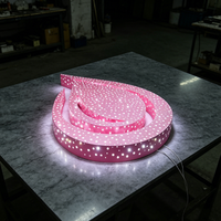 Maßgefertigte LED-Leuchtbuchstaben mit Sternenhimmel-Effekt, Fernbedienung und Transformator für Zuhause, Hotels und Ladenfronten