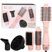 ENZO Professionnel 5-en-1 : Fer à boucler rotatif automatique, brosse sèche-cheveux ionique à séchage rapide, multi-styler, fers thermiques et brosses de salon