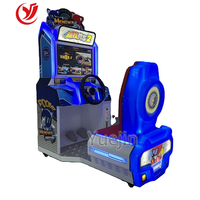 Simulateur de jeu de course automobile d'arcade à monnayeur, boîtier métallique, garantie 1 an, langue anglaise