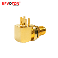 Fabricant Fourniture Personnalisable Sma Femelle Jack Cloison Bord Étanche Angle Droit RA Rf Connecteur Coaxial (rf) Pcb