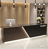 Comptoir de réception de luxe blanc, comptoir de réception moderne en surface solide, hôtel, salon de beauté, bureaux de réception