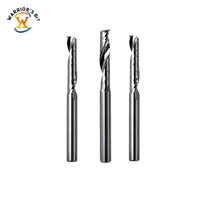 Warrior's Spiral Cutter Router Bit 3.175/4/6/8mm 1 Flûte CNC End Mill Fraise Personnalisée OEM Acier Aluminium Routeur Bits