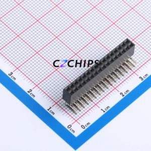 XDM200-2-16-W-6.35-G0 Pin Socket Bent Lead Through Hole,P=2mm Connector 2x16P 2mm Square Hole Right Angle Insert - Product Image 1