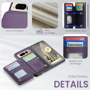 Funda Protectora para Teléfono CaseMe con Cartera, a Prueba de Golpes, de Cuero, con Bolsillo para Tarjetas, Cierre Magnético, para Google Pixel 9 9PRO XL - Product Image 3