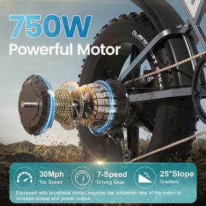 Vélo électrique FAT E-BIKE, entrepôt européen, vélo électrique Fatbike 20*4 pouces, vélo électrique de ville, vélo électrique, double batterie, longue autonomie, vélo électrique - Product Image 5