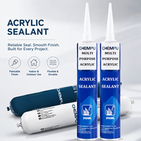 Mastic acrylique industriel 280 ml pour joints de cadre, séchage rapide, blanc, peignable, pour joints de panneaux, mastic acrylique fin