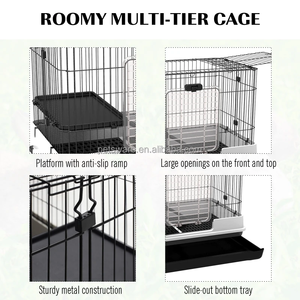 <span class=keywords><strong>Cage</strong></span> à roulettes d'intérieur pour petits animaux pour cochons d'Inde, lapins, furets, chinchillas et autres. - Product Image 3