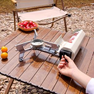 Réchaud à <span class=keywords><strong>cassette</strong></span> extérieur portable réchaud magnétique pliant réchaud de camping en plein air ustensiles de cuisine gaz marmite cafetière - Product Image 6