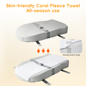 Cambiador de Bebé Hipoalergénico de Cuero PU Impermeable con Soporte para la Espalda, Antiderrames y Fácil de Limpiar, Almohadilla para Estación de Pañales para Recién Nacidos - Product Image 5